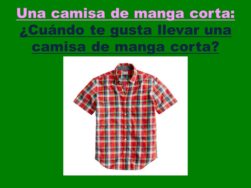 Una camisa de manga corta: ¿Cuándo te gusta llevar una camisa de manga corta