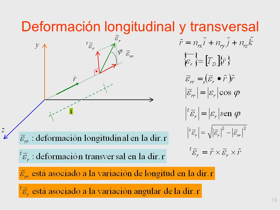 Deformación longitudinal y transversal