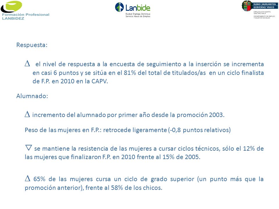  incremento del alumnado por primer año desde la promoción 2003.