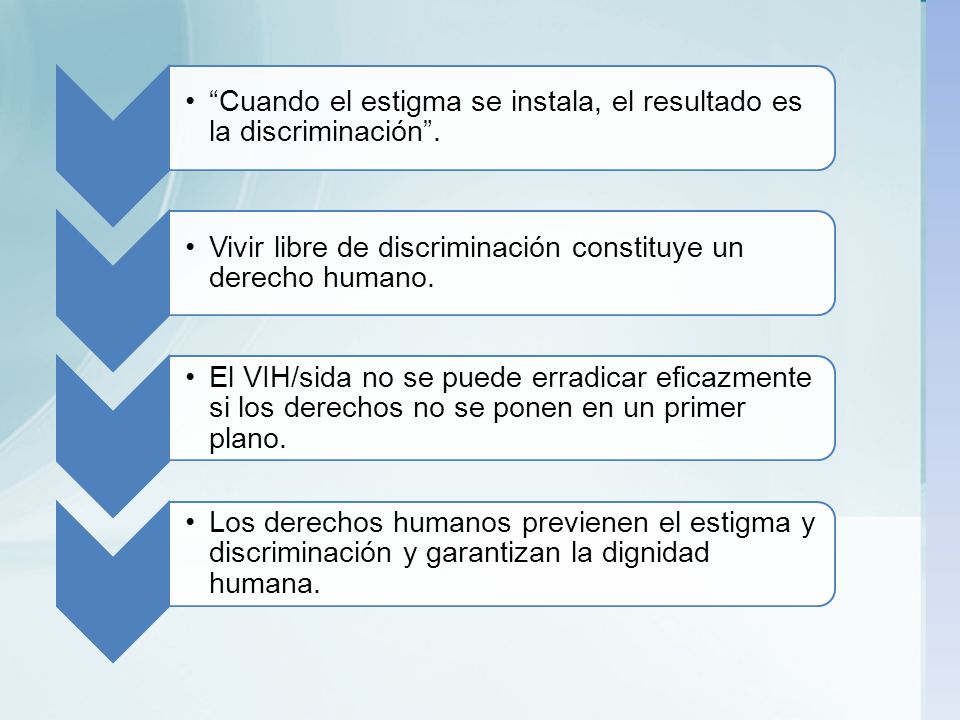 Cuando el estigma se instala, el resultado es la discriminación .