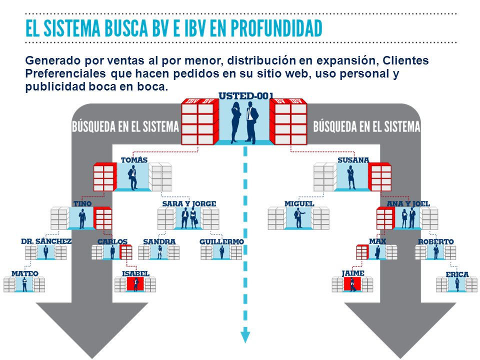 Generado por ventas al por menor, distribución en expansión, Clientes Preferenciales que hacen pedidos en su sitio web, uso personal y publicidad boca en boca.