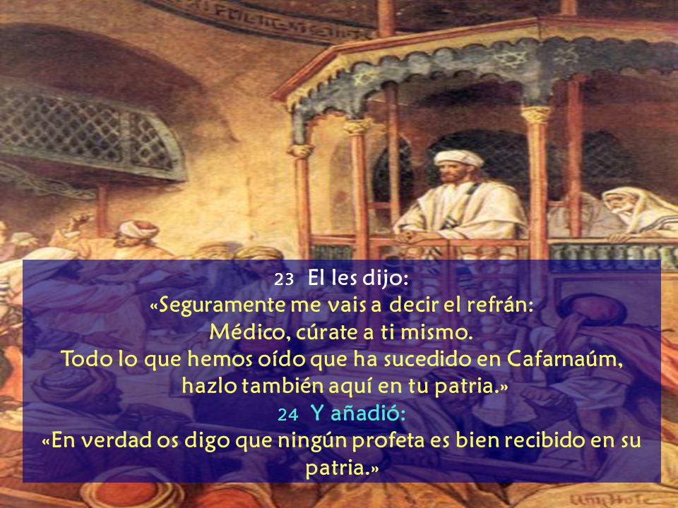 «Seguramente me vais a decir el refrán: Médico, cúrate a ti mismo.