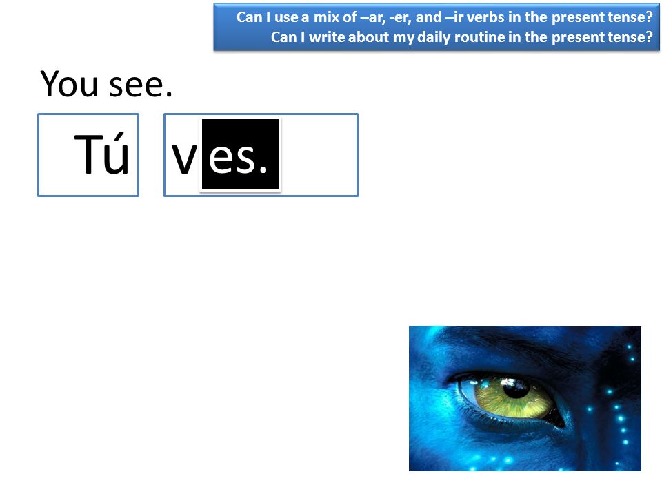 Can I use a mix of –ar, -er, and –ir verbs in the present tense