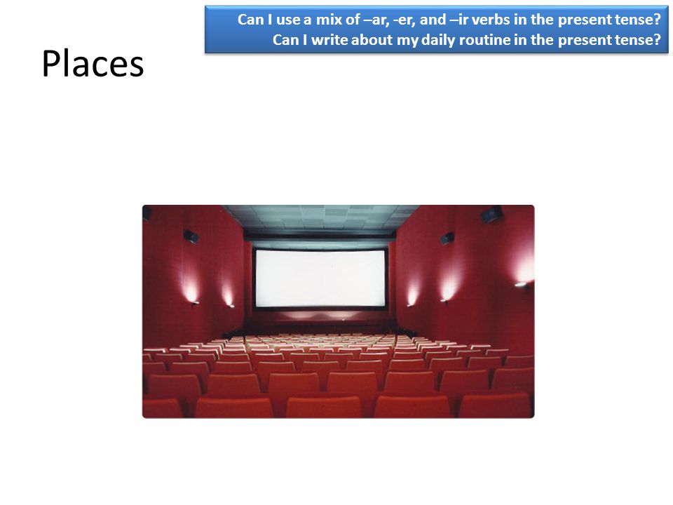 Can I use a mix of –ar, -er, and –ir verbs in the present tense