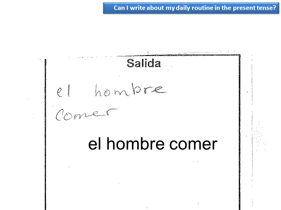 Can I write about my daily routine in the present tense