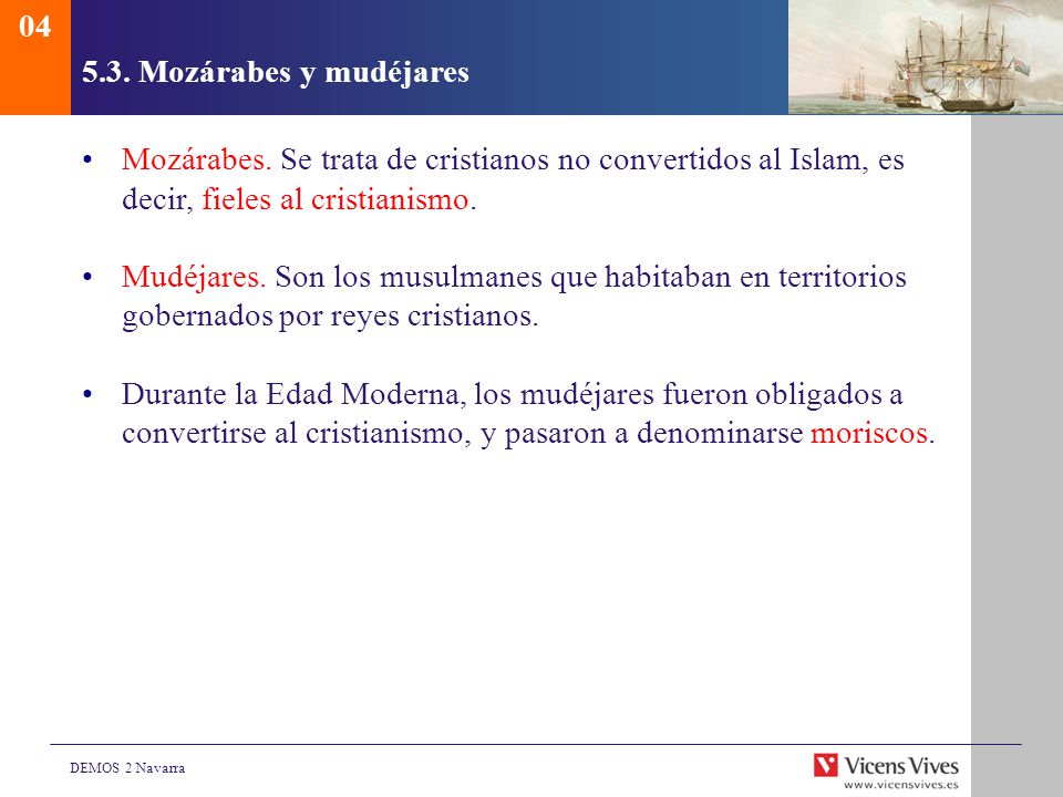 Mozárabes y mudéjares. Mozárabes. Se trata de cristianos no convertidos al Islam, es decir, fieles al cristianismo.
