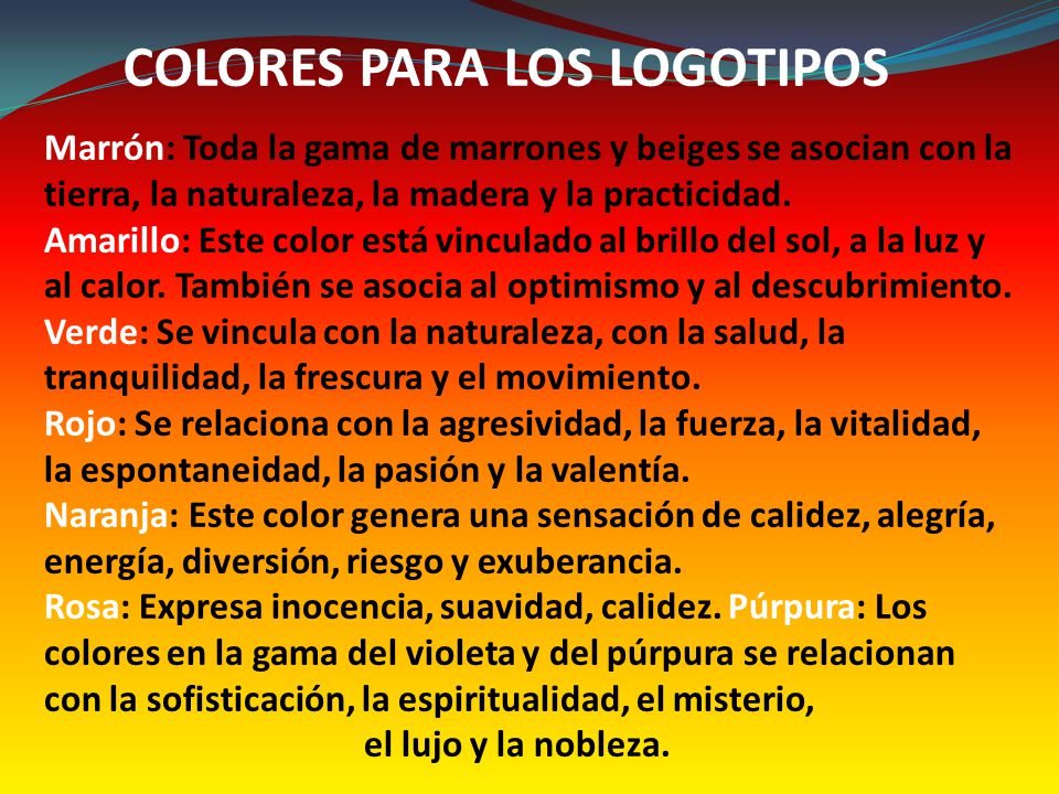 COLORES PARA LOS LOGOTIPOS