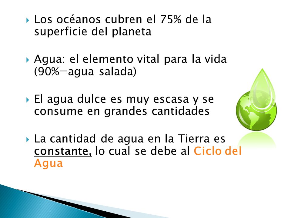 Los océanos cubren el 75% de la superficie del planeta