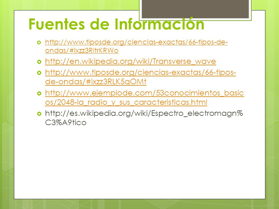 Fuentes de Información