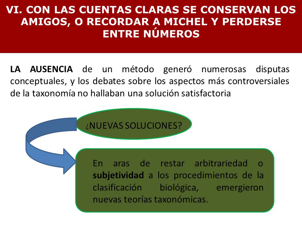 VI. CON LAS CUENTAS CLARAS SE CONSERVAN LOS AMIGOS, O RECORDAR A MICHEL Y PERDERSE ENTRE NÚMEROS