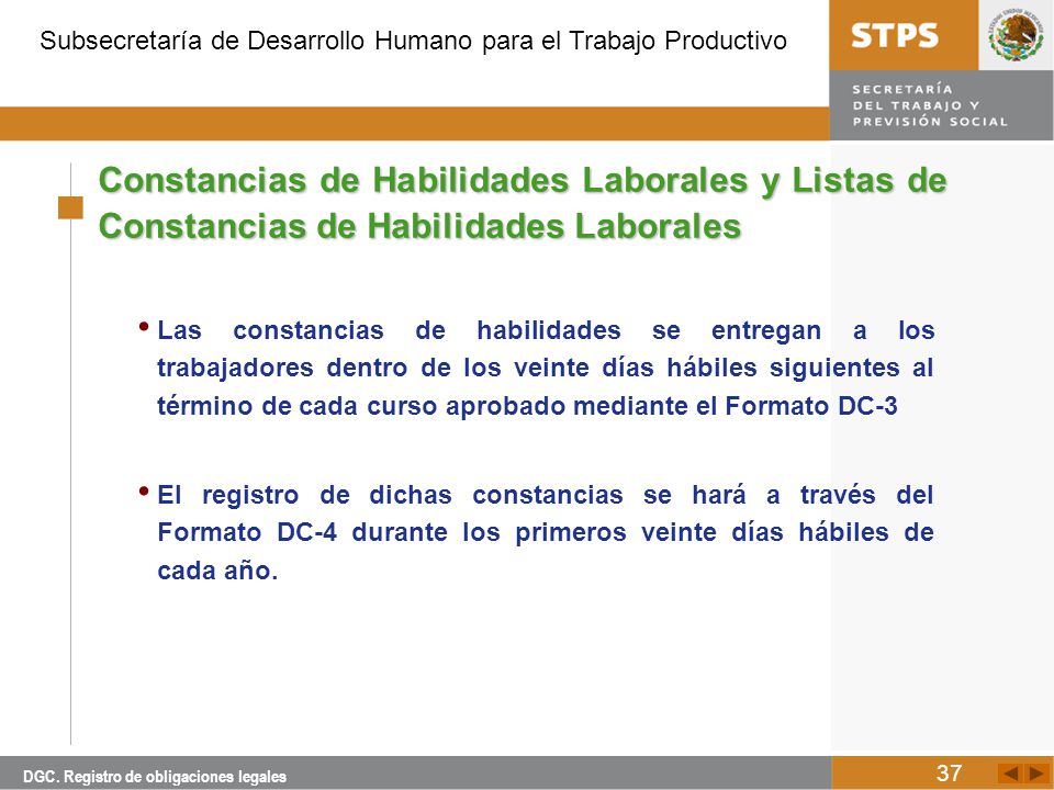 Constancias de Habilidades Laborales y Listas de Constancias de Habilidades Laborales