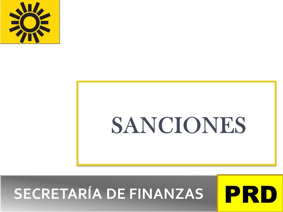 SANCIONES SECRETARÍA DE FINANZAS PRD