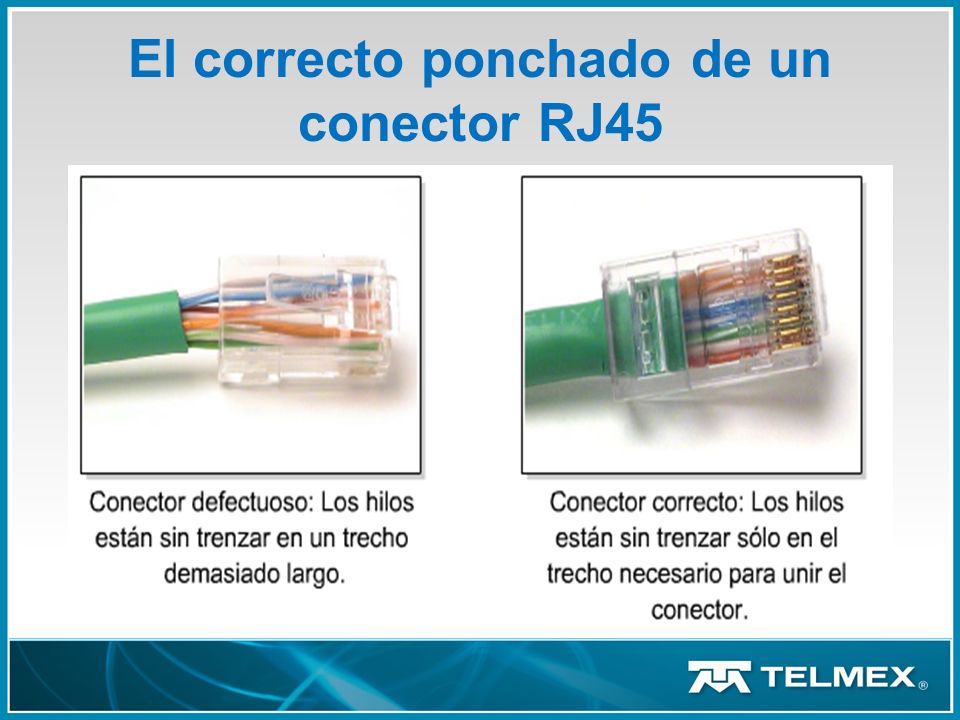 El correcto ponchado de un conector RJ45