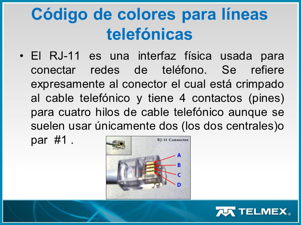 Código de colores para líneas telefónicas