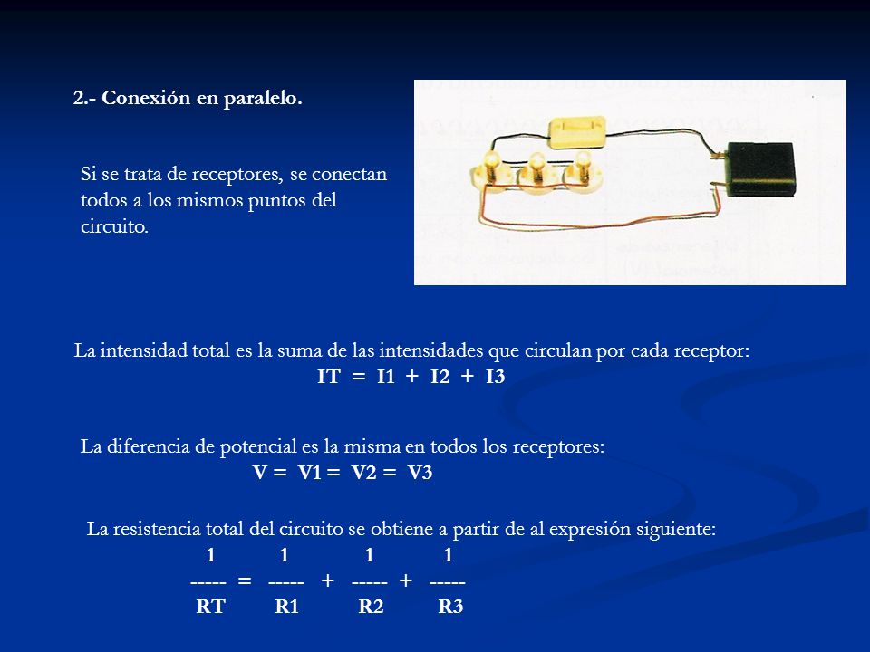 La diferencia de potencial es la misma en todos los receptores: