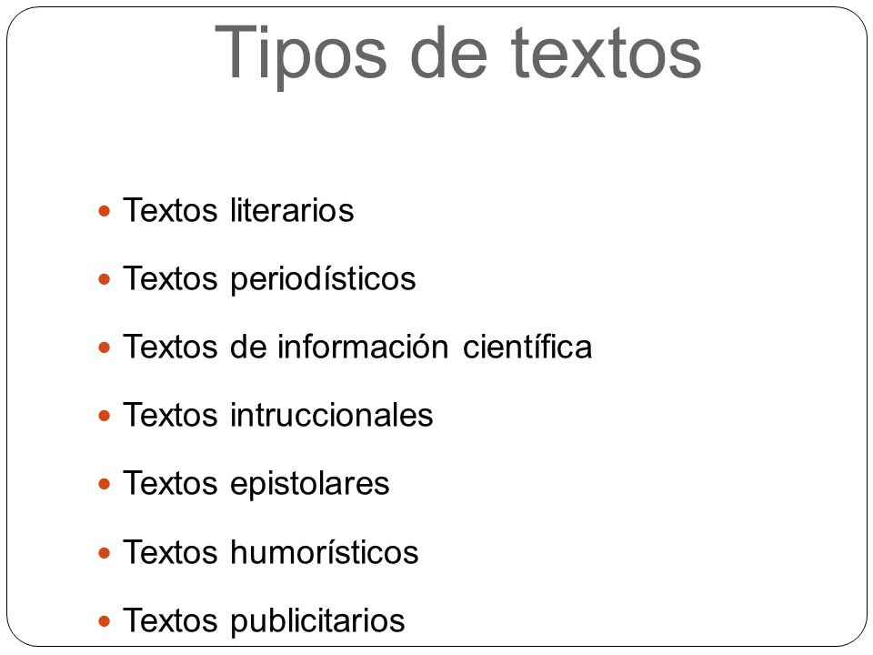 Tipos de textos Textos literarios Textos periodísticos