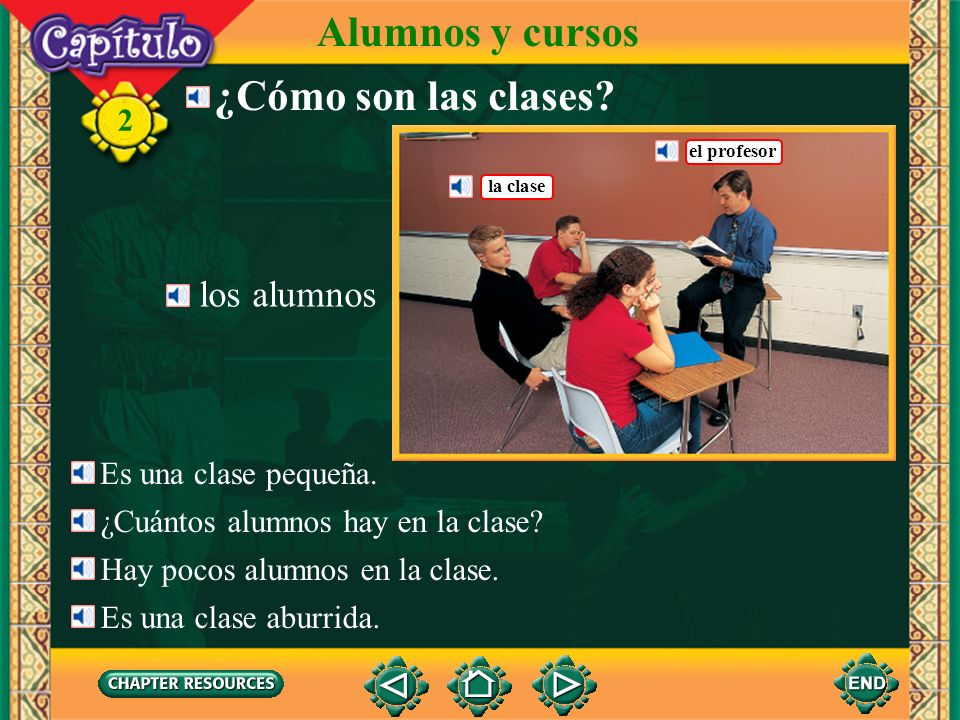 Alumnos y cursos ¿Cómo son las clases los alumnos 2