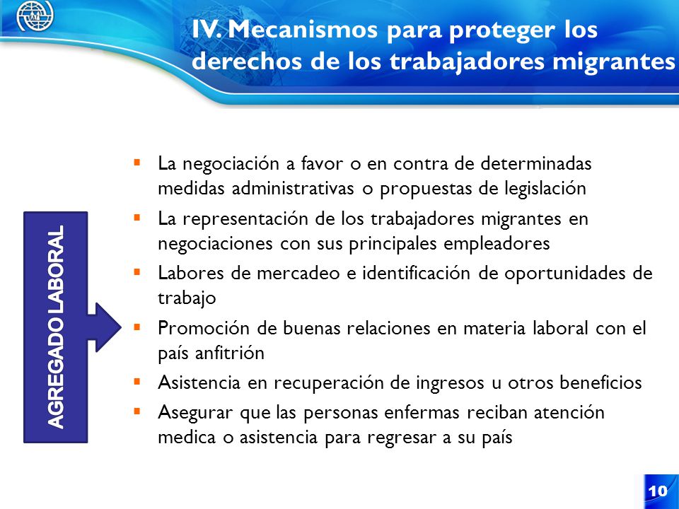 IV. Mecanismos para proteger los derechos de los trabajadores migrantes
