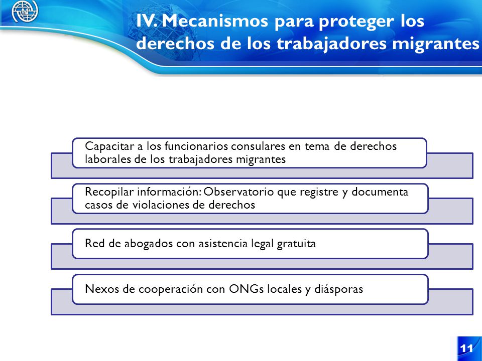 IV. Mecanismos para proteger los derechos de los trabajadores migrantes