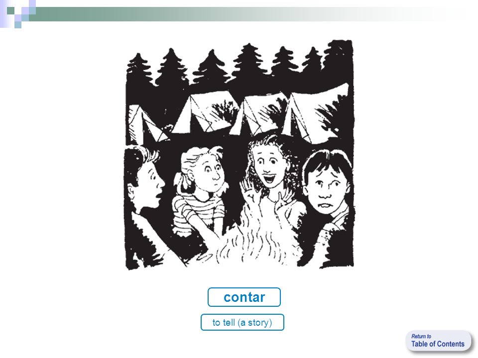 contar to tell (a story)