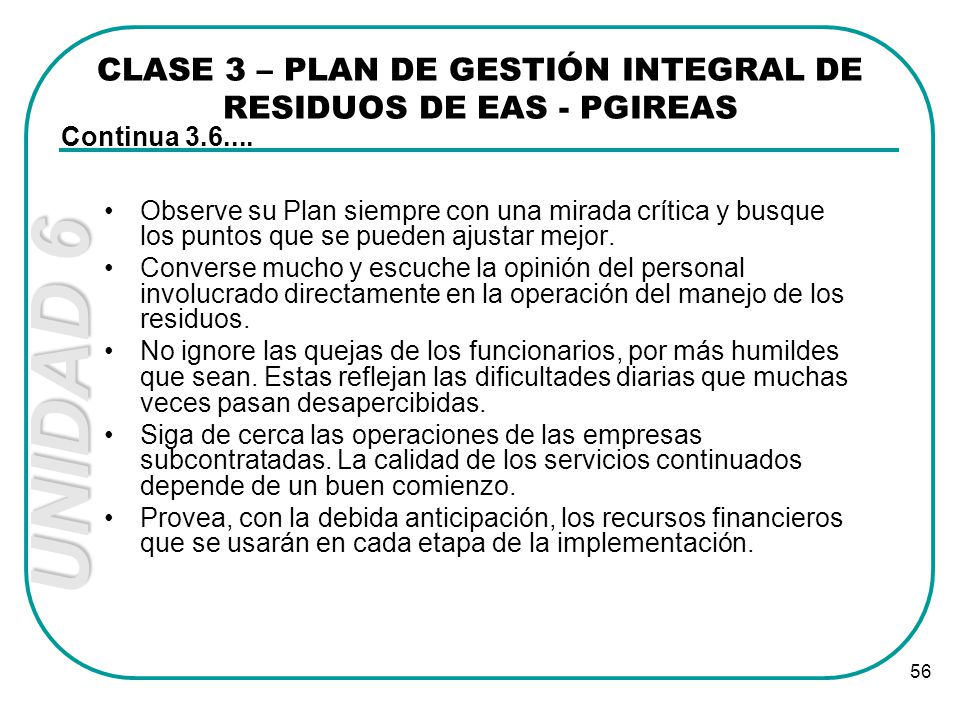 CLASE 3 – PLAN DE GESTIÓN INTEGRAL DE RESIDUOS DE EAS - PGIREAS