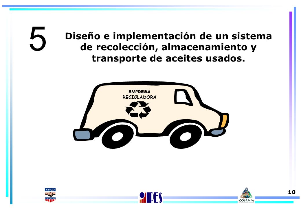 5 Diseño e implementación de un sistema de recolección, almacenamiento y transporte de aceites usados.