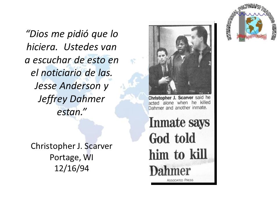 Christopher J. Scarver Portage, WI 12/16/94