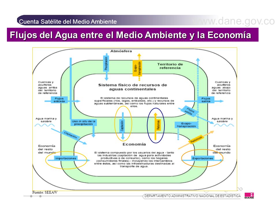 Flujos del Agua entre el Medio Ambiente y la Economía