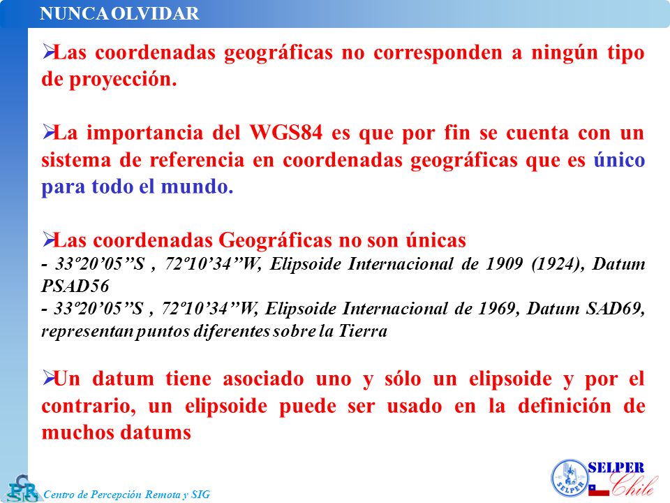Las coordenadas Geográficas no son únicas
