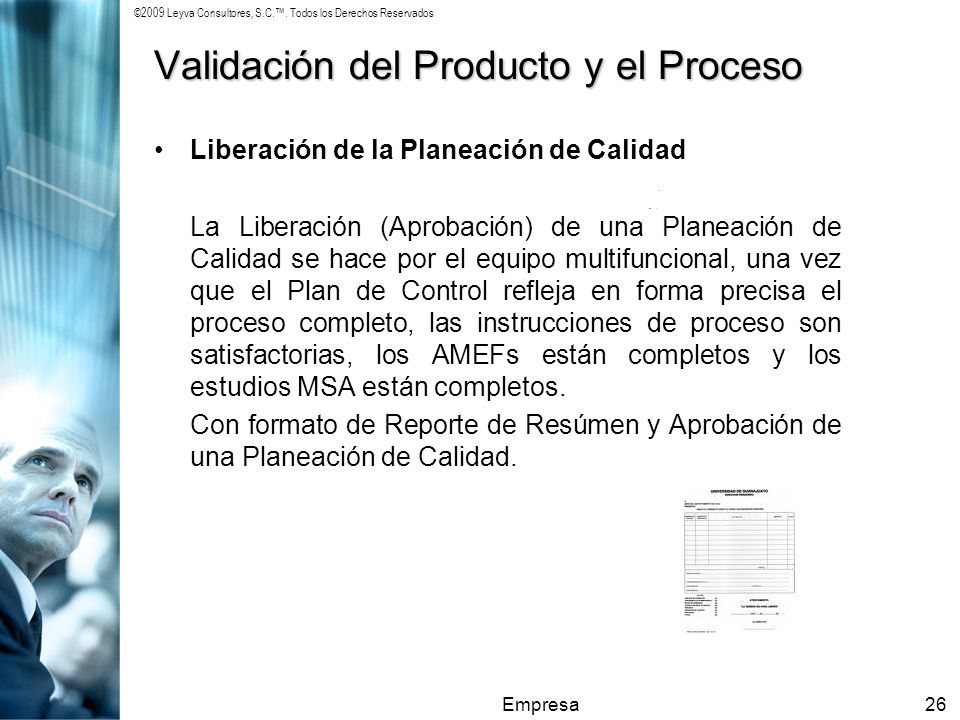 Validación del Producto y el Proceso
