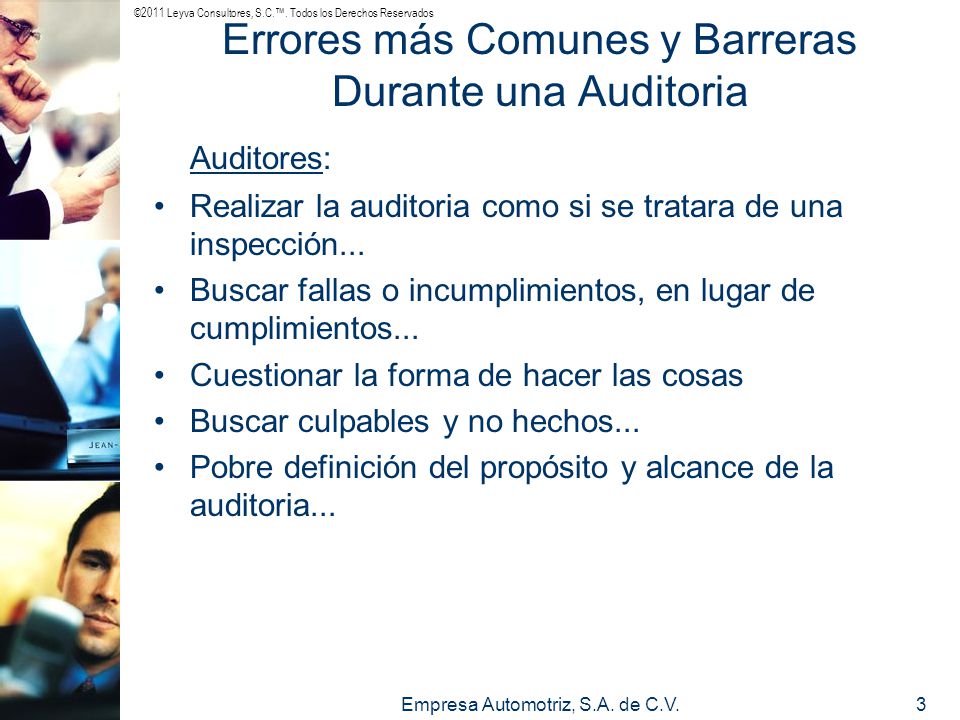 Errores más Comunes y Barreras Durante una Auditoria