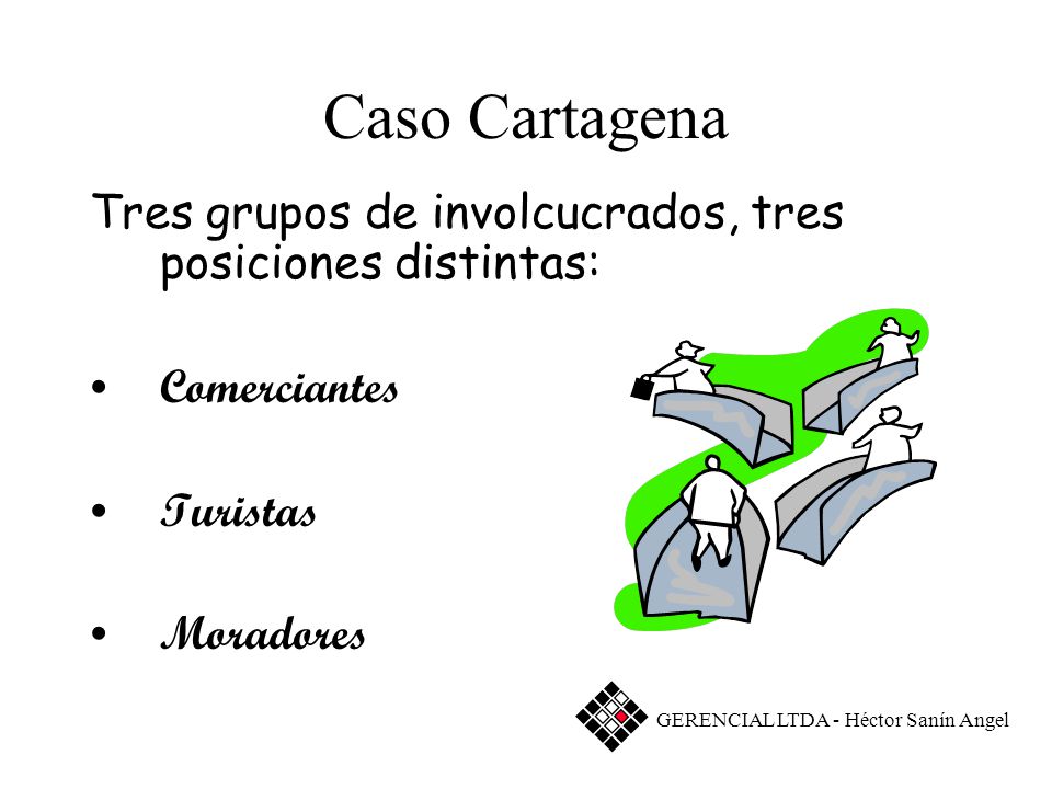 Caso Cartagena Tres grupos de involcucrados, tres posiciones distintas: Comerciantes. Turistas. Moradores.