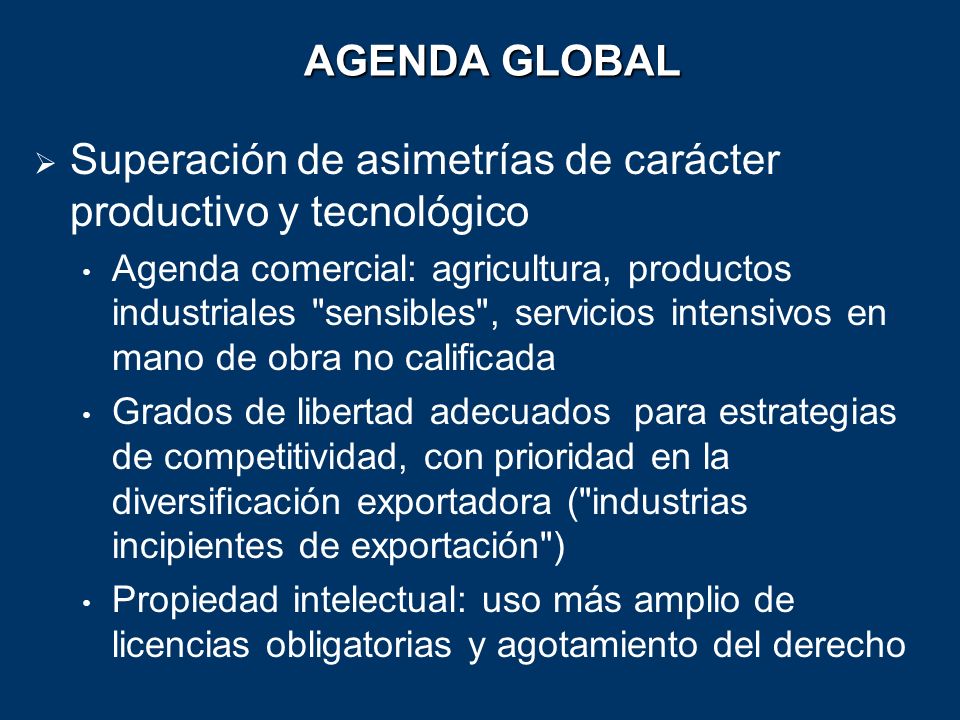 Superación de asimetrías de carácter productivo y tecnológico