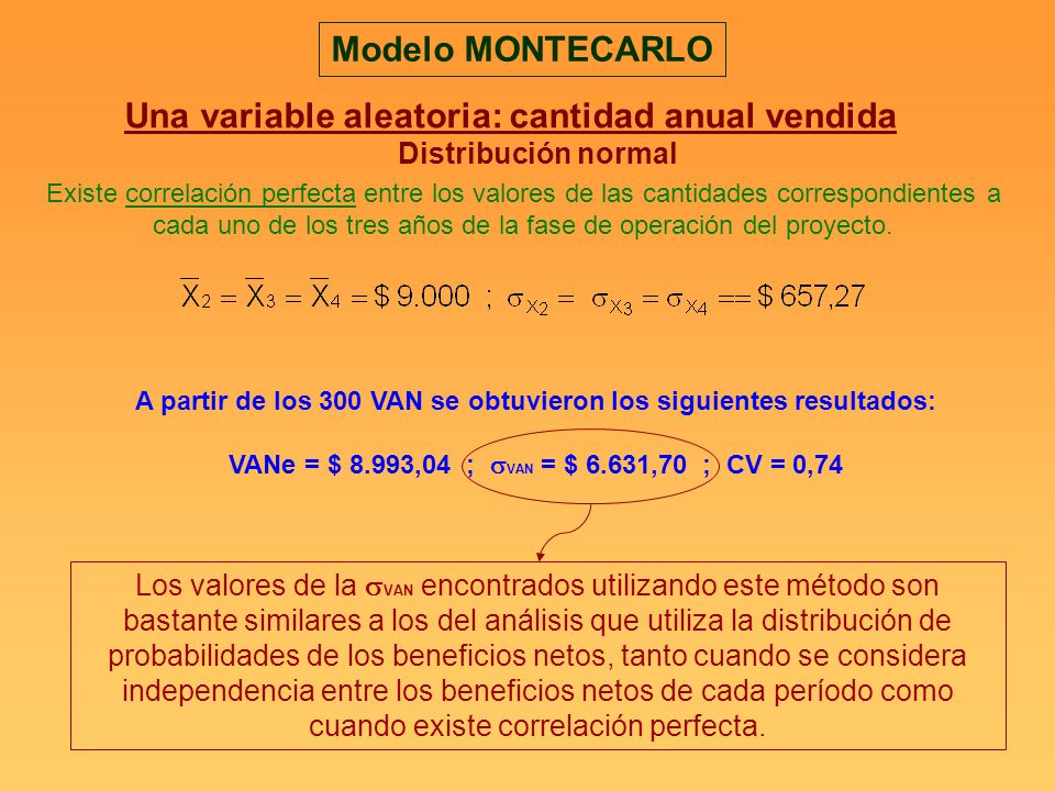 A partir de los 300 VAN se obtuvieron los siguientes resultados: