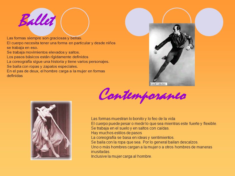 Ballet Contemporaneo Las formas siempre son graciosas y bellas.