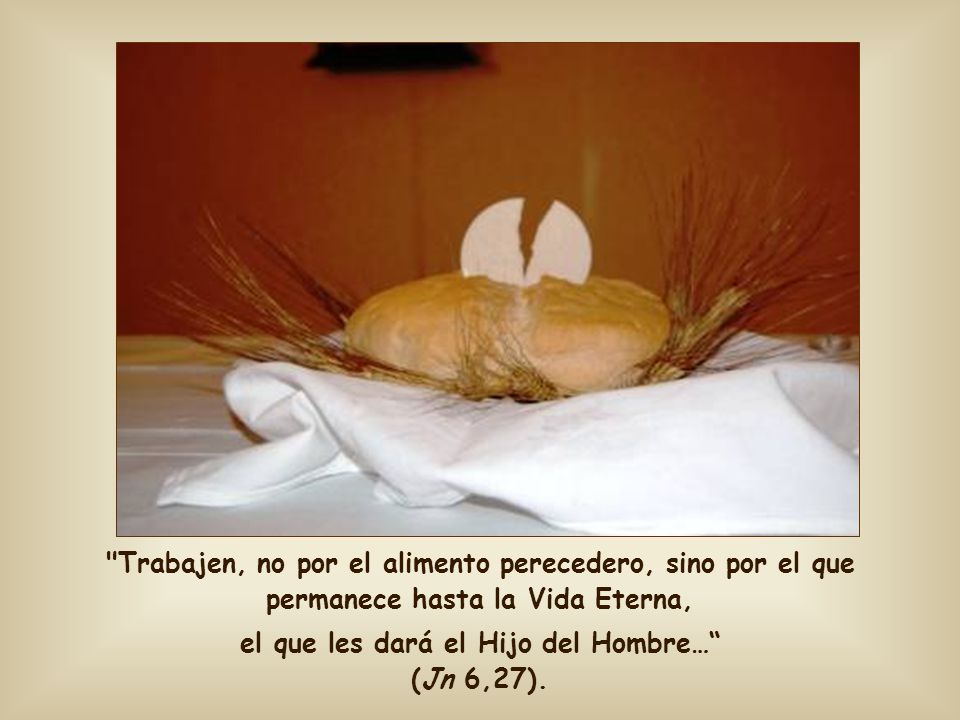 el que les dará el Hijo del Hombre… (Jn 6,27).