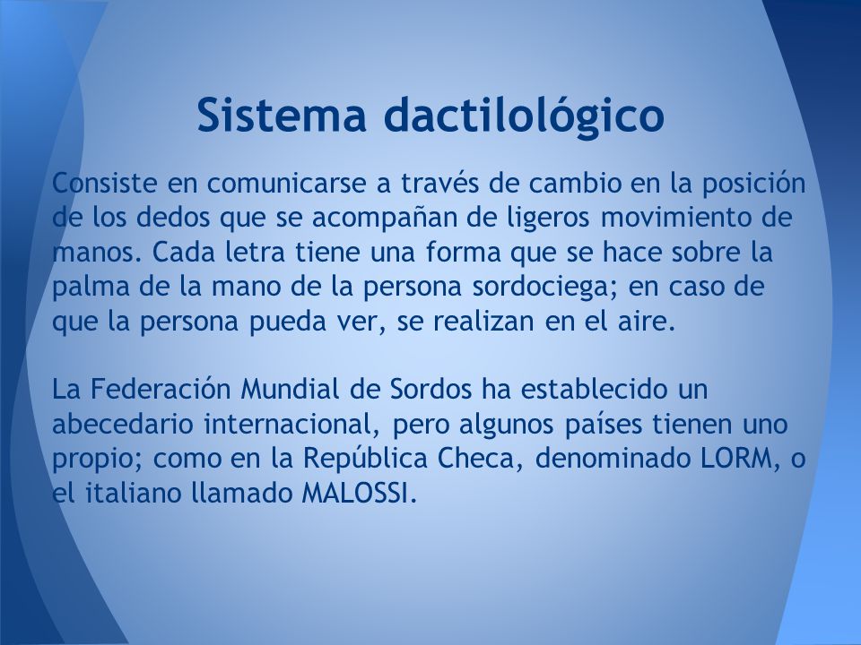 Sistema dactilológico