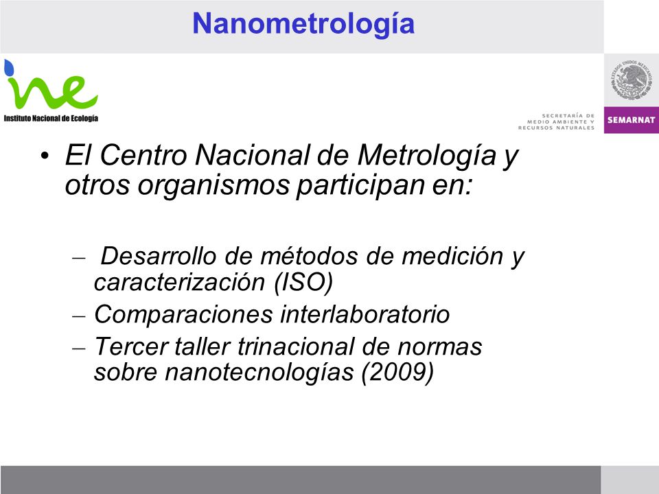 El Centro Nacional de Metrología y otros organismos participan en: