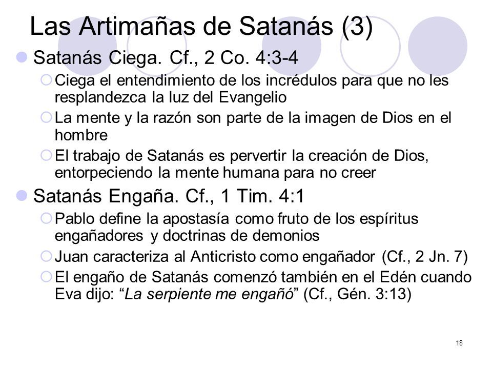 Las Artimañas de Satanás (3)
