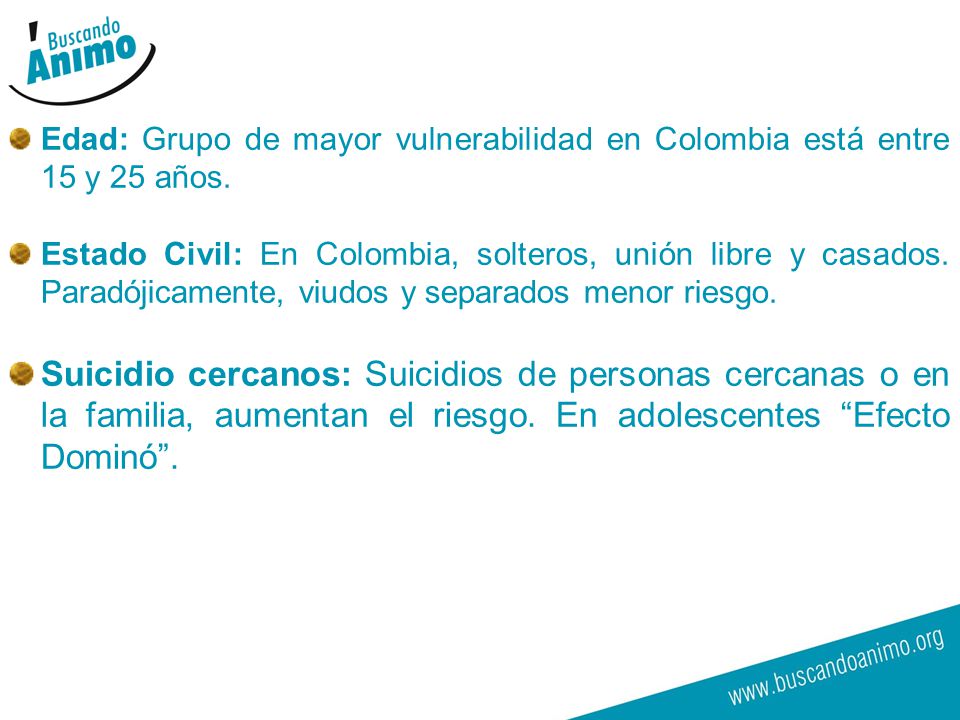 Edad: Grupo de mayor vulnerabilidad en Colombia está entre 15 y 25 años.