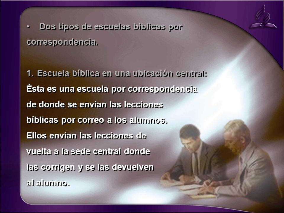 Dos tipos de escuelas bíblicas por