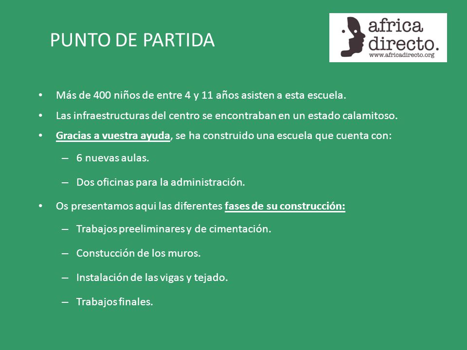 PUNTO DE PARTIDA Más de 400 niños de entre 4 y 11 años asisten a esta escuela.