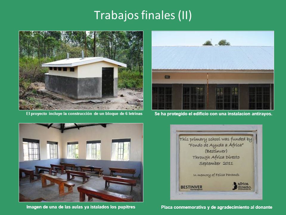 El proyecto incluye la construcción de un bloque de 6 letrinas