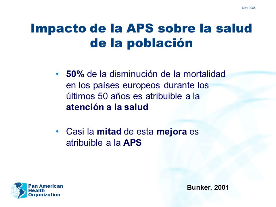 Impacto de la APS sobre la salud de la población