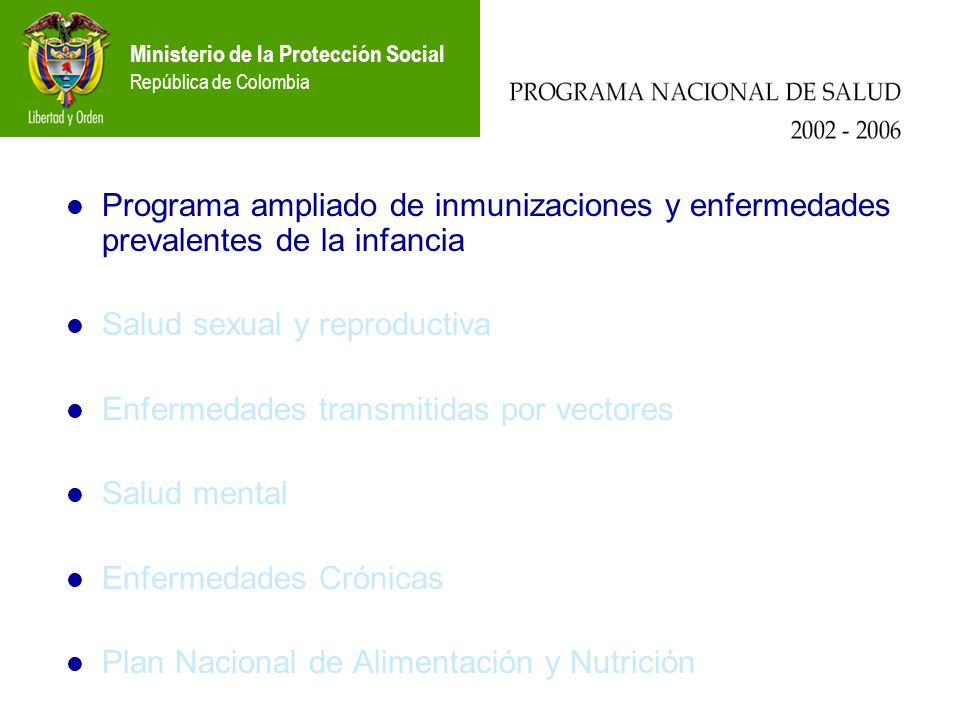 Programa ampliado de inmunizaciones y enfermedades prevalentes de la infancia