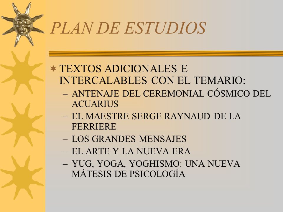 PLAN DE ESTUDIOS TEXTOS ADICIONALES E INTERCALABLES CON EL TEMARIO:
