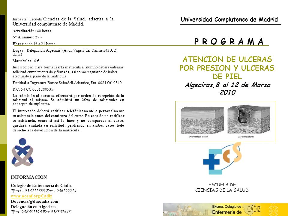 P R O G R A M A ATENCION DE ULCERAS POR PRESION Y ULCERAS DE PIEL