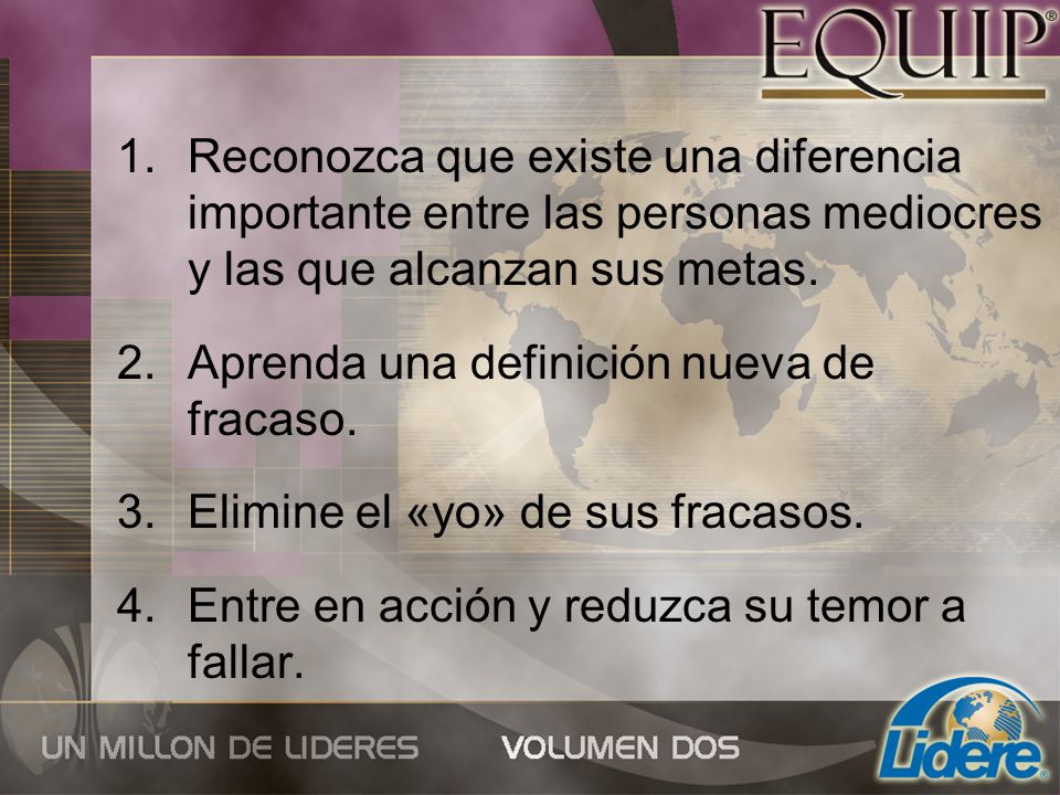 Reconozca que existe una diferencia importante entre las personas mediocres y las que alcanzan sus metas.