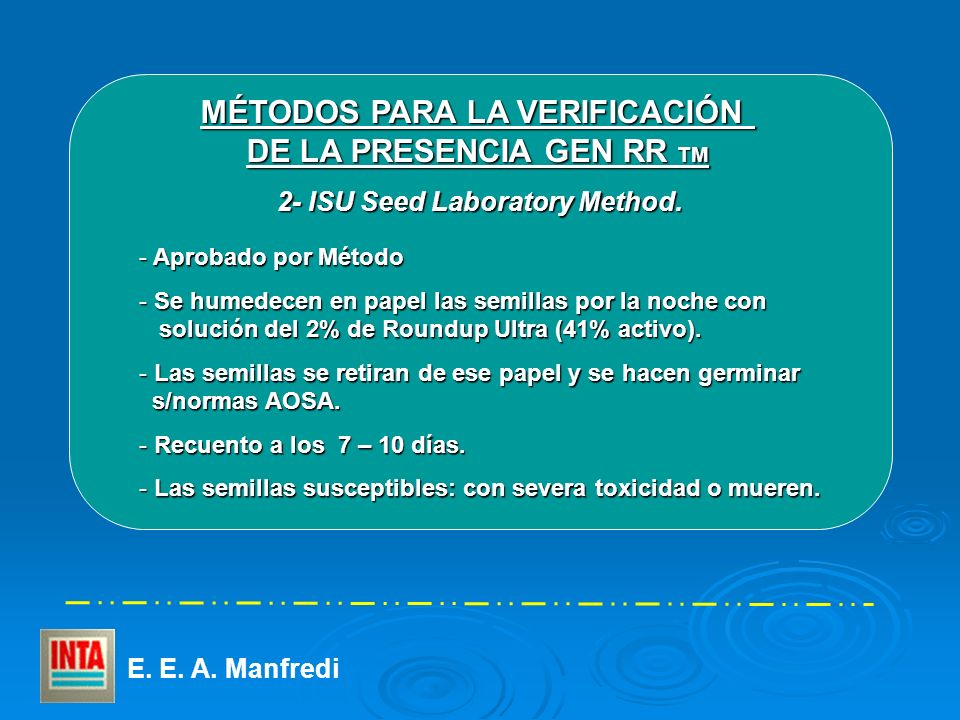 MÉTODOS PARA LA VERIFICACIÓN DE LA PRESENCIA GEN RR TM