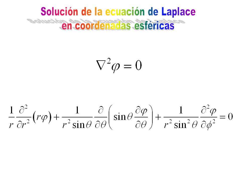 Solución de la ecuación de Laplace en coordenadas esféricas